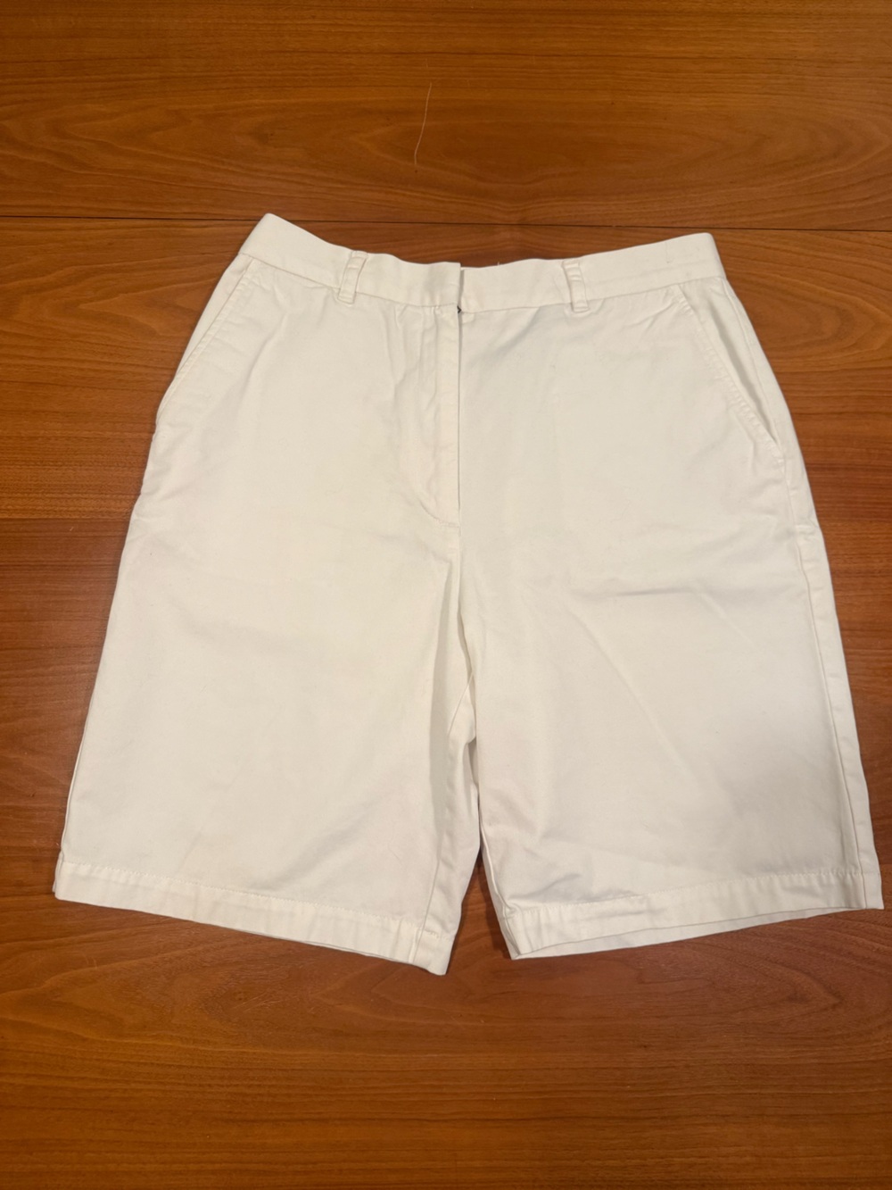 Jones Wear Cream Tailored Bermuda Shorts